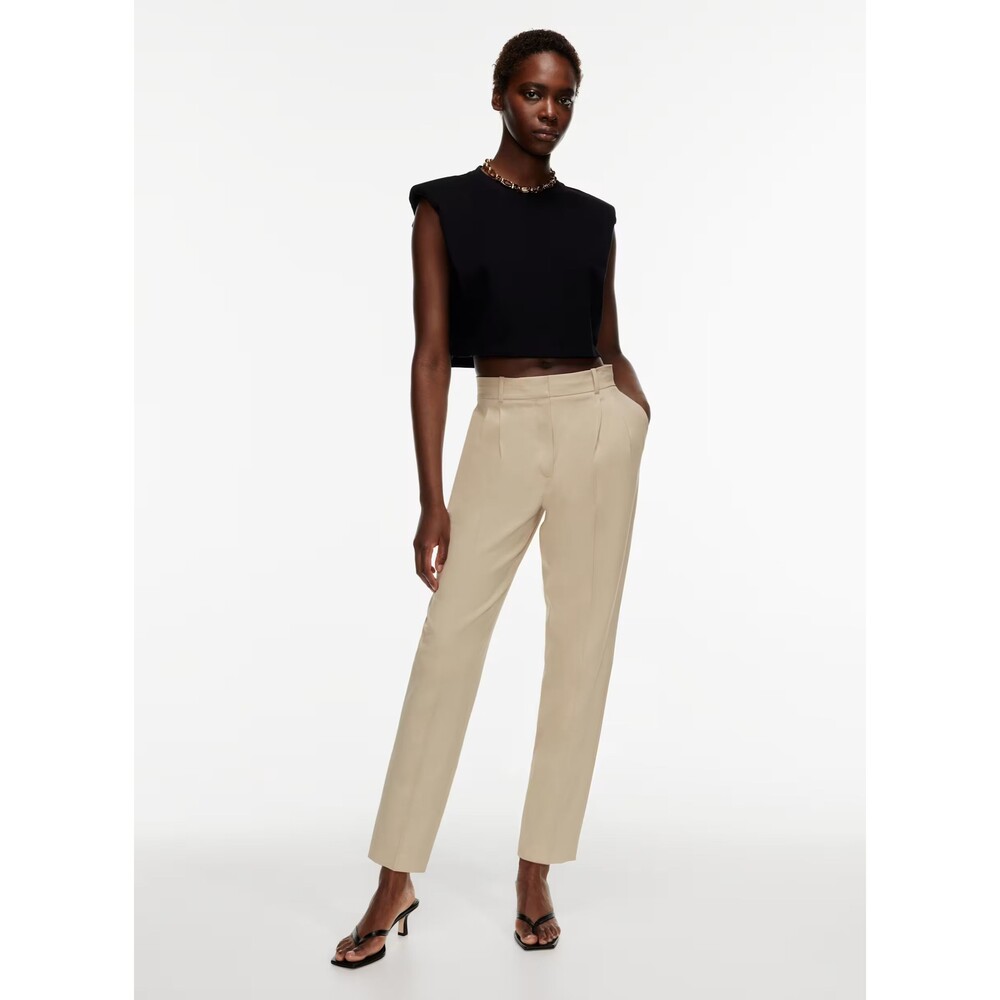Aritzia Babaton Vogue Pant Relaxed mid-rise pleated pants wool size 2